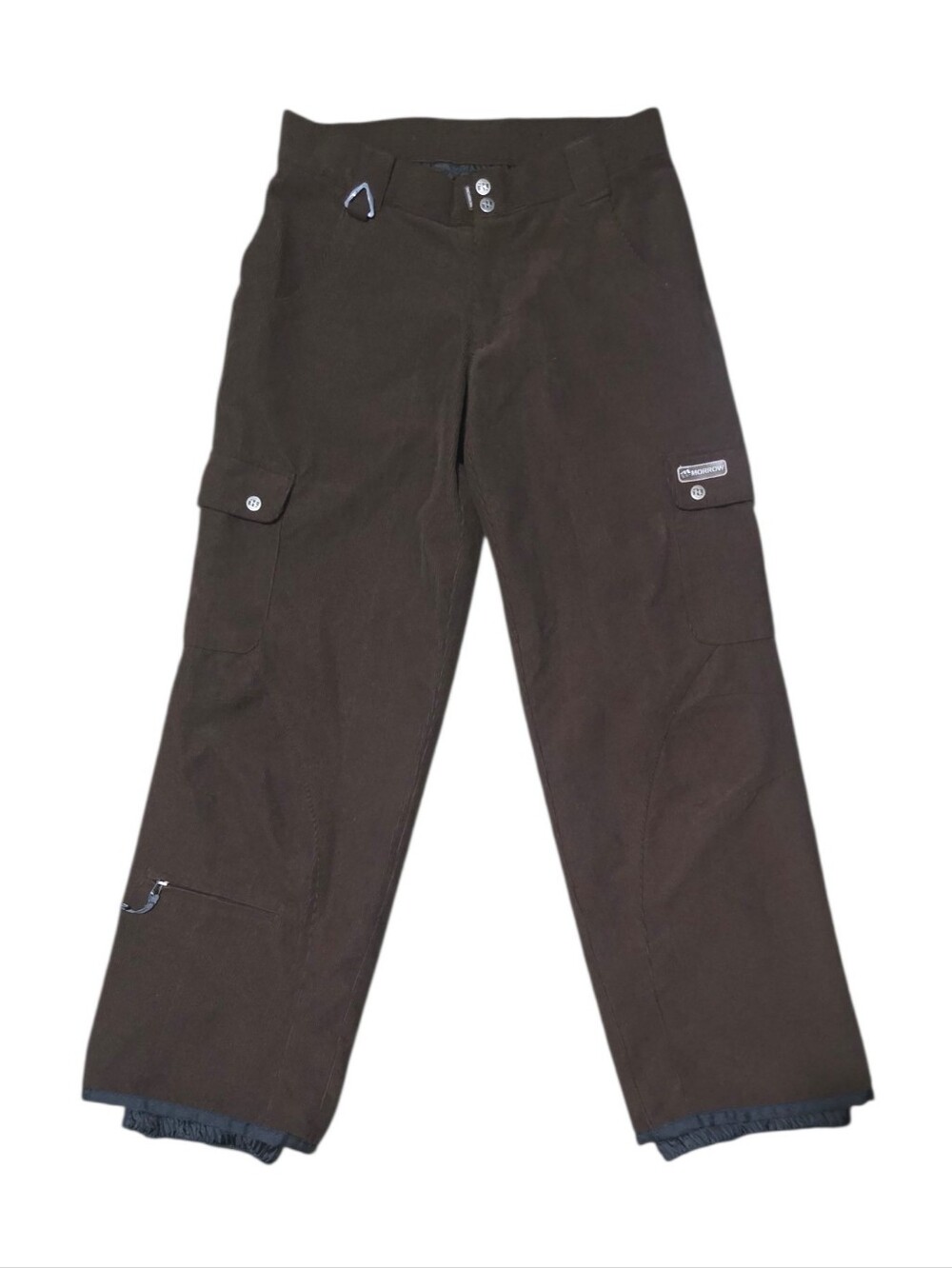 Vintage 90s Morrow Corduroy Snowboard Pants Brown Cargo Ski Winter Size Medium